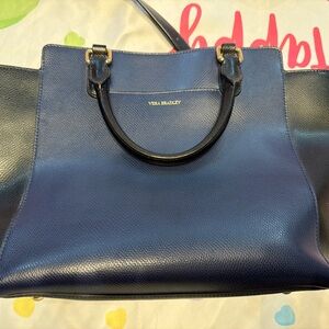 Vera Bradley Blue and Black Satchel